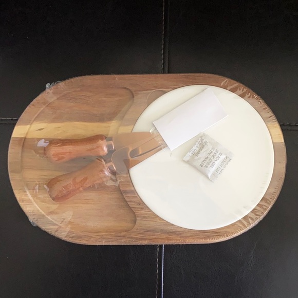 Twine Living Co. Gourmet Wood & Ceramic Cheese Board Set - Picture 3 of 14